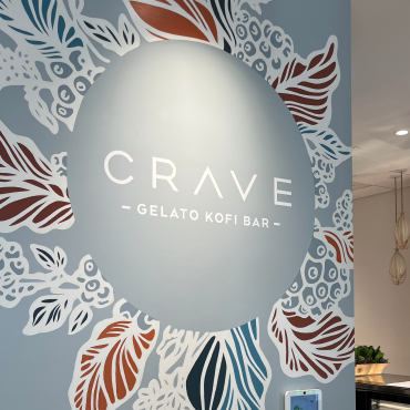 commercial mural for coffee shop aesthetic space